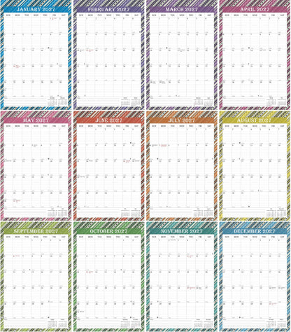 2027 Wall Calendar Spiral-Bound Twin-Wire Binding - 12 Months  11