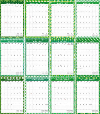 2026 Wall Calendar Spiral-Bound Twin-Wire Binding - 12 Months  13