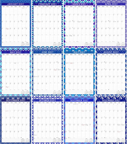 2027 Wall Calendar Spiral-Bound Twin-Wire Binding - 12 Months  14