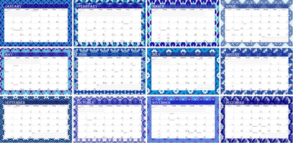 2026 Photo Frame Wall Spiral-bound Calendar (Add Your Own Photos) - 12 Months Desktop/Wall Calendar/Planner - (Edition #07)