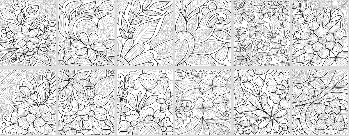 2027-12 Months Desk Coloring Calendar Desktop Planner with To-Do List (Flowers)