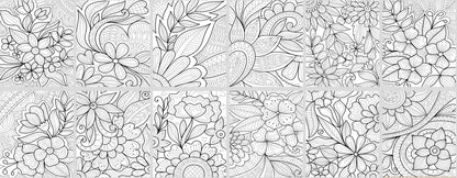 2027-12 Months Desk Coloring Calendar Desktop Planner with To-Do List (Flowers)