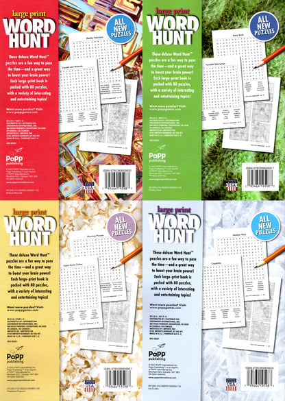 Large Print Word Hunt - All New Puzzles - Vol.133 -136