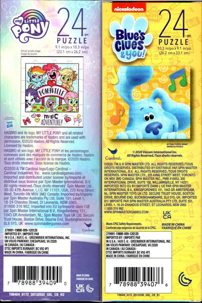 My Little Pony & Blue`s Clues & you! - 24 Piece Tower Jigsaw Puzzle (Set of 2)