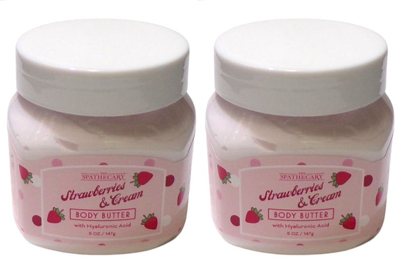The Spathecary Strawberries & Cream Body Butter 5 oz (Set of 2)