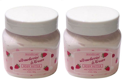 The Spathecary Strawberries & Cream Body Butter 5 oz (Set of 2)