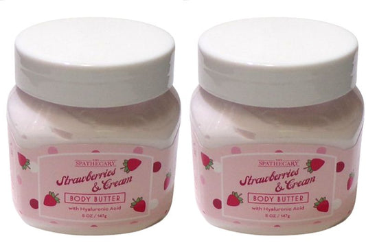 The Spathecary Strawberries & Cream Body Butter 5 oz (Set of 2)