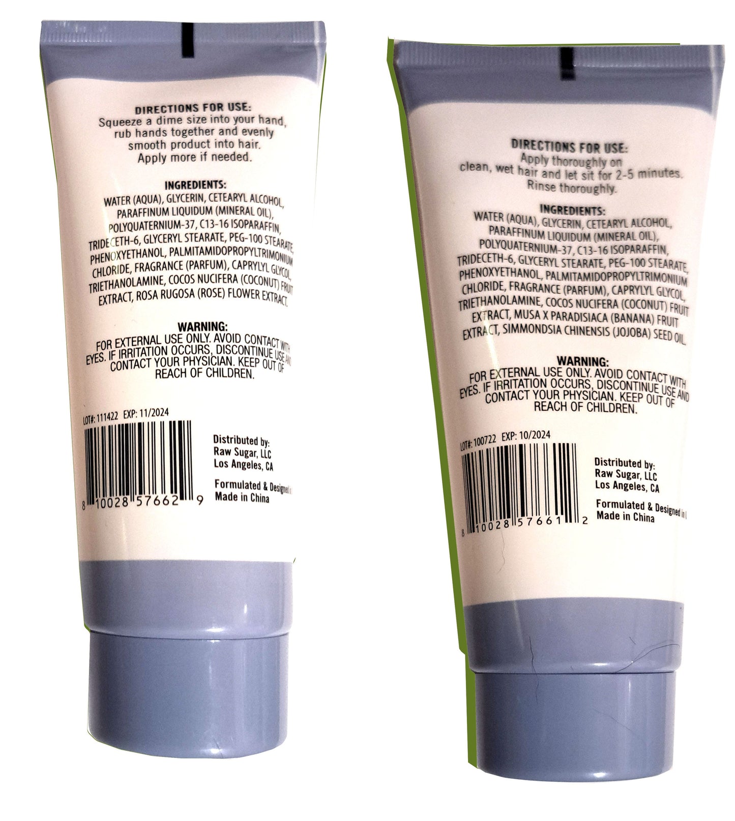 Hair Masque & Conditioning Cream Coconut Milk + Banana Infused with Jojoba Oil & Rose Oil Set
