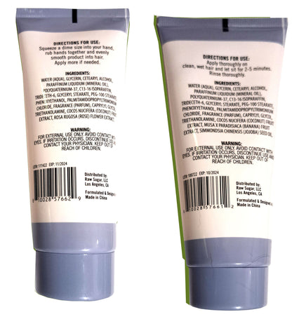 Hair Masque & Conditioning Cream Coconut Milk + Banana Infused with Jojoba Oil & Rose Oil Set