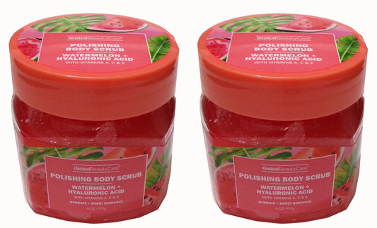 Global Beauty Care Polishing Body Scrub Watermelon + Hyaluronic Acid (Set of 2)