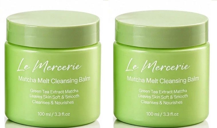 Le Mercerie Matcha Melt Cleansing Balm 3.3 fl oz / 100 ml (2-Pack)