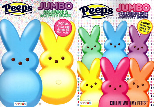 Peeps - Bonus Easter egg stands on the back - Jumbo Coloring & Activity Book (Set of 2 Books)