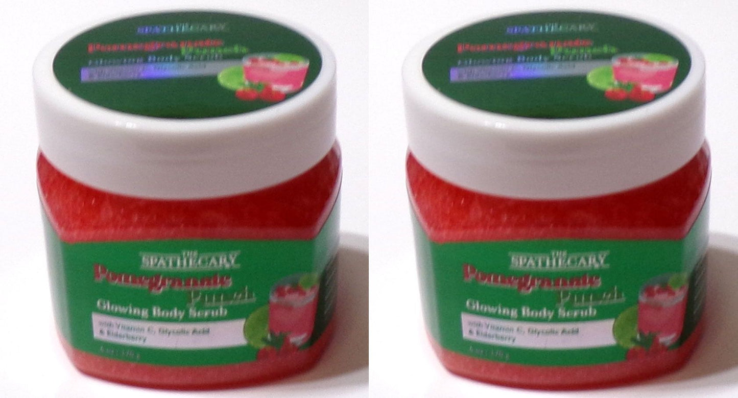 The Spathecary Pomegranate Punch Glowing Facial Body Scrub 6 Oz