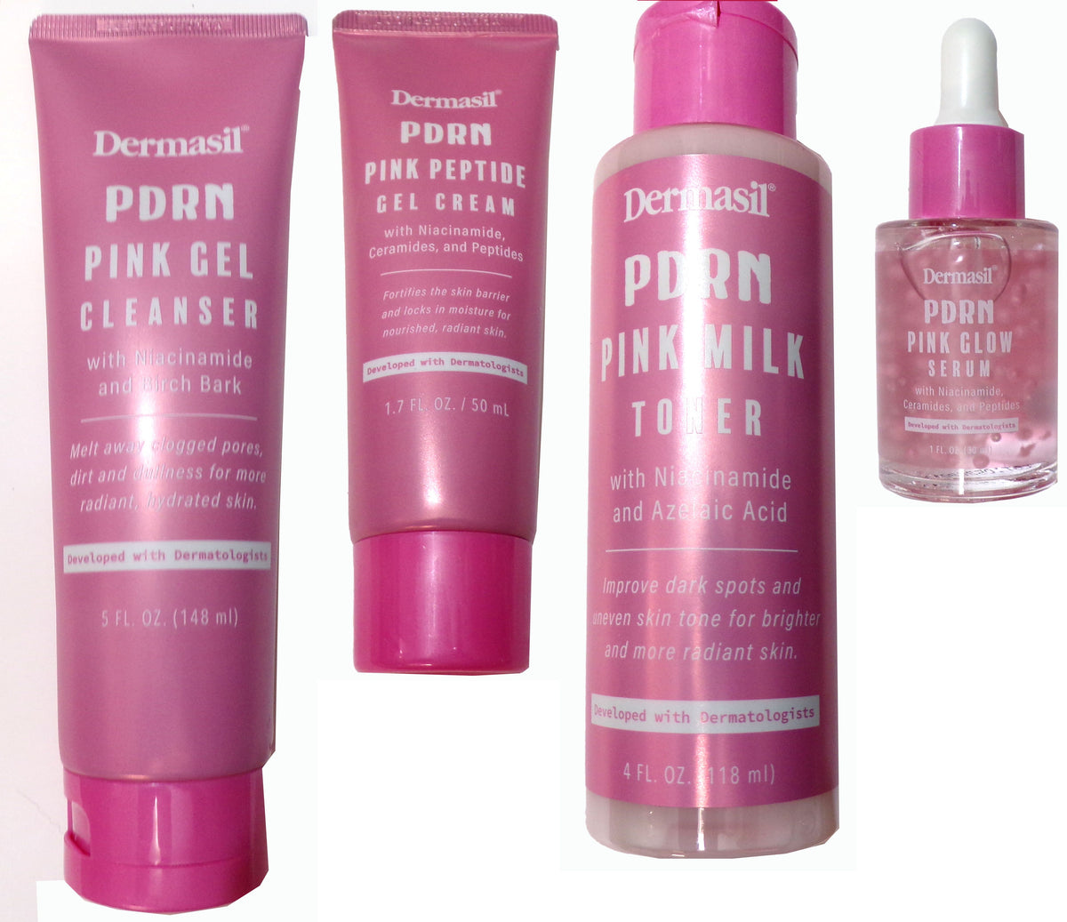Dermasil PDRN 4-Piece Complete: Cream, Toner, Cleanser, Serum