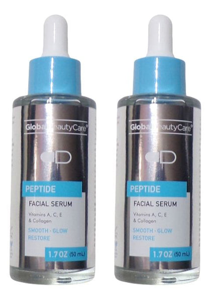 Global Beauty Care Peptide Facial Serum Vitamin A, C, E (Set of 2)