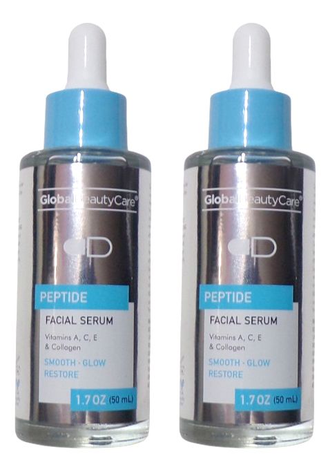 Global Beauty Care Peptide Facial Serum Vitamin A, C, E (Set of 2)