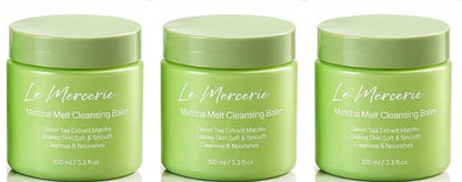 Le Mercerie Matcha Melt Cleansing Balm 3.3 fl oz / 100 ml (3-Pack Bundle)