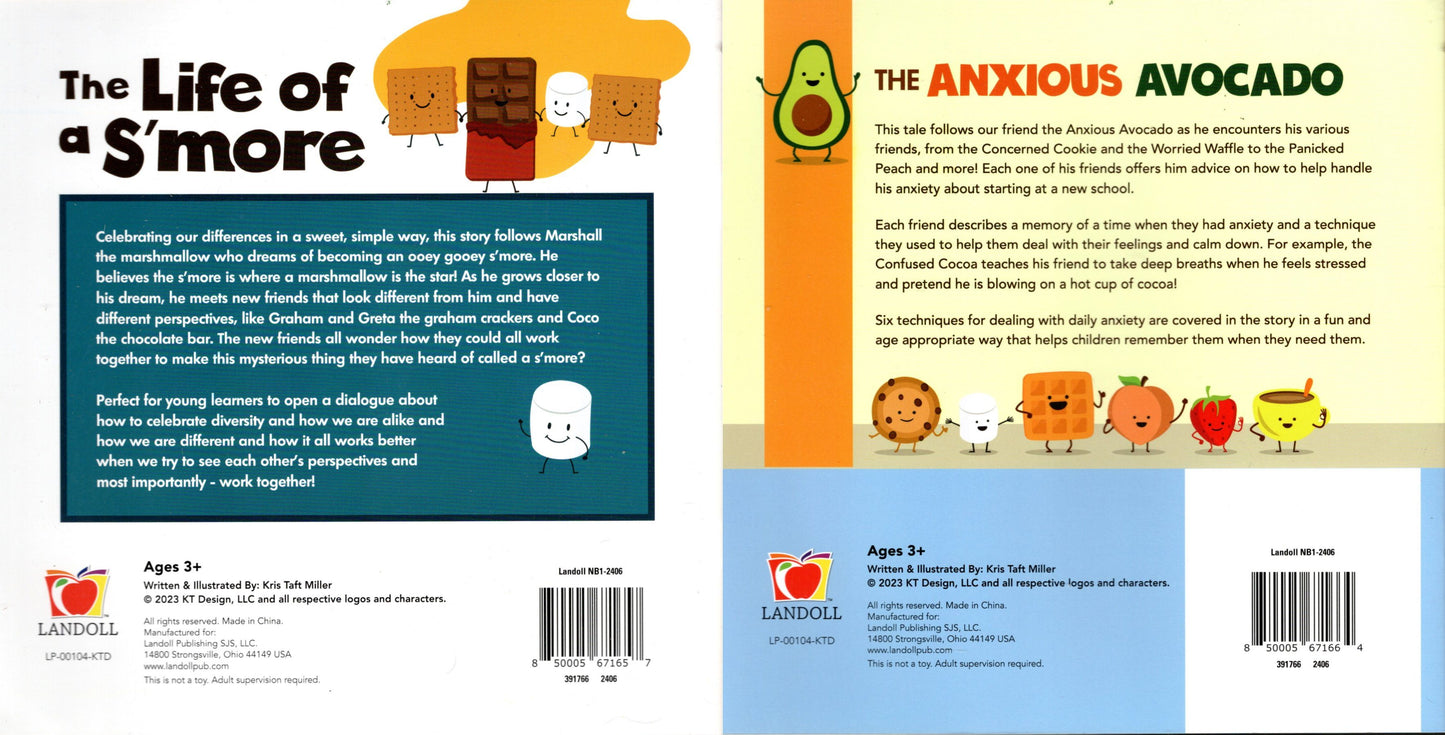 The Life of a S'more & The Anxious Avocado - Children's Book (Set of 2 Books)