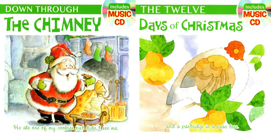 Share Down Through The Chimney & 12 Days of Christmas 2-Book Set with CDs