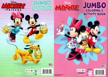 Disney Mickey Friends & Minnie - Jumbo Coloring & Activity Book (Set of 2 Books)