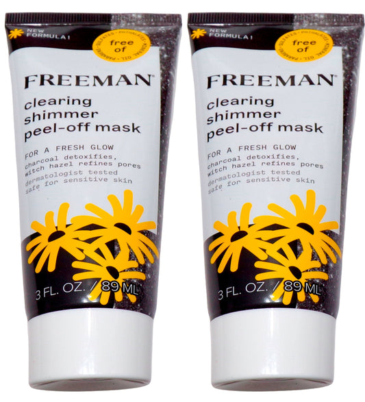 Clearing Shimmer Peel-Off Mask, Charcoal and Witch Hazel, 3 fl oz, Fresh Glow