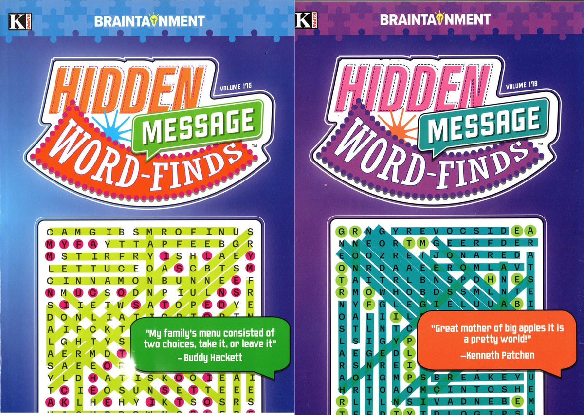 Large Print Hidden Message Word - Finds (All New Puzzles) - Vol.175 - 178