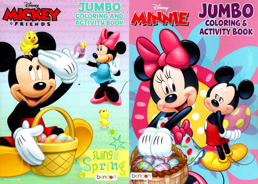 Disney Mickey Friends & Minnie - Jumbo Coloring & Activity Book (Set of 2 Books)