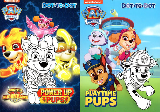 Paw Patrol - Power Up Pups & PLayTime Pups - Dot to Dot - Coloring & Activity Books