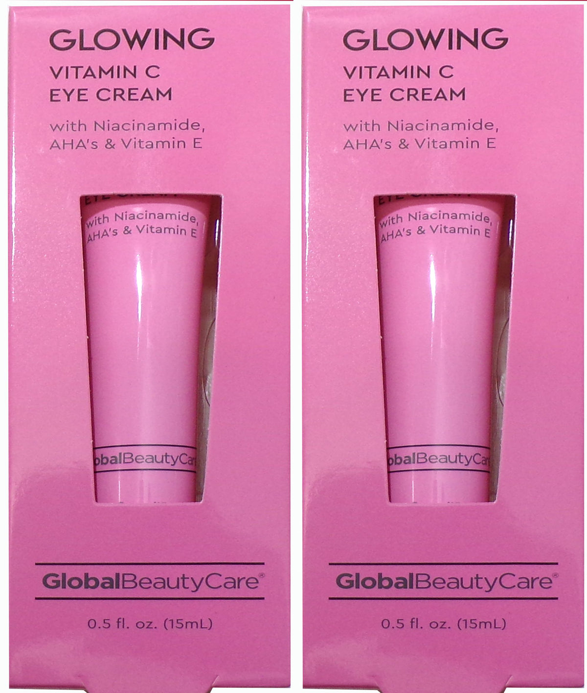 Global Beauty Care Glowing Vitamin C Eye Cream 2-Pack, 0,5 fl oz
