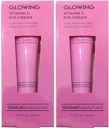 Global Beauty Care Glowing Vitamin C Eye Cream 2-Pack, 0,5 fl oz