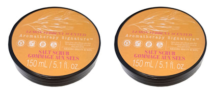 Lemon Verbena Scented - Aromatherapy Signature - Salt Scrub Gommage AUX Sels 5.1fl (Set of 2)