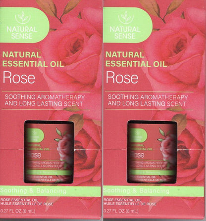 Natural Sense Rose Essential Oil Soothing & Balancing Aromatherapy 0.27 fl oz