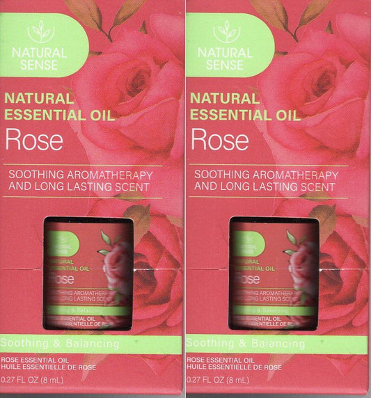 Natural Sense Rose Essential Oil Soothing & Balancing Aromatherapy 0.27 fl oz