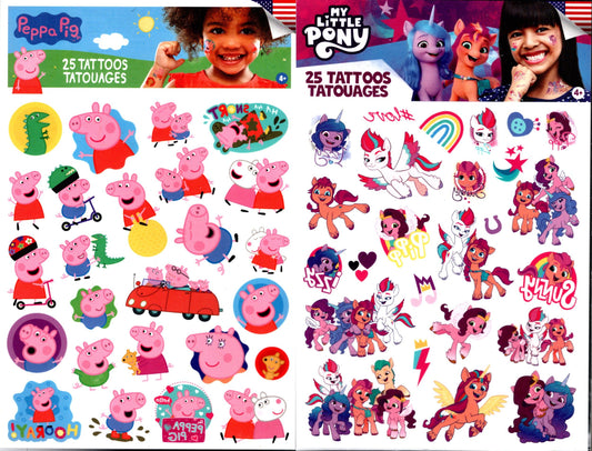 Savvi - My Little Pony & Peppa Pig - 25 Tattoos Tatouages