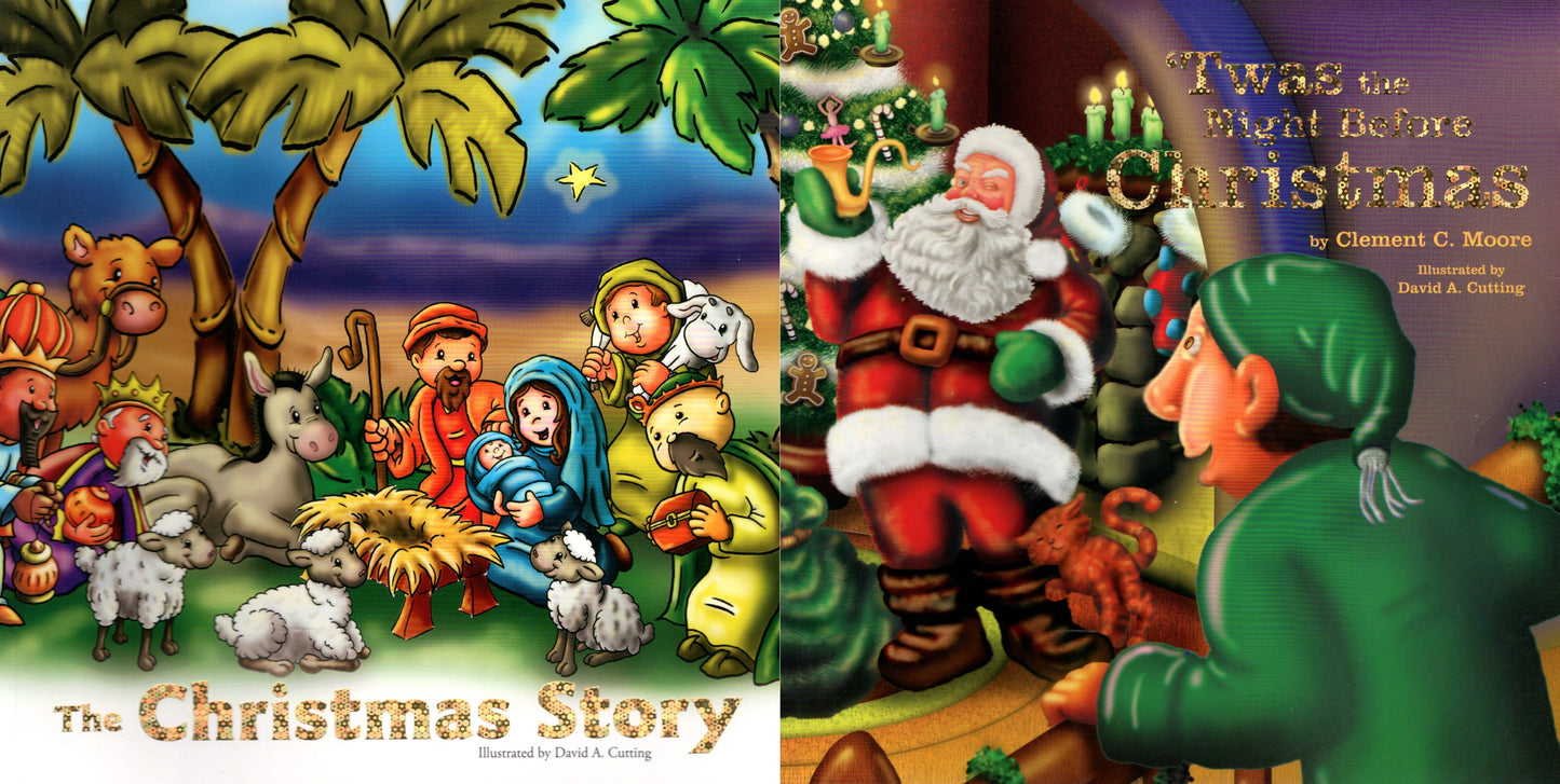 The Christmas Story & Twas The Night Before Christmas - Children's Book (Set of 2 Books)