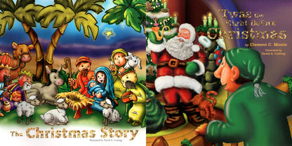 The Christmas Story & Twas The Night Before Christmas - Children's Book (Set of 2 Books)