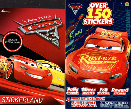 Disney Pixar Cars - Stickerland - Sticker Book over to 200 + 150 Stickers Set