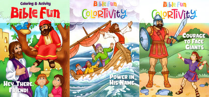 Bible Fun - Read and Color - Coloring & Activity Book - (Set of 3 Books) v9