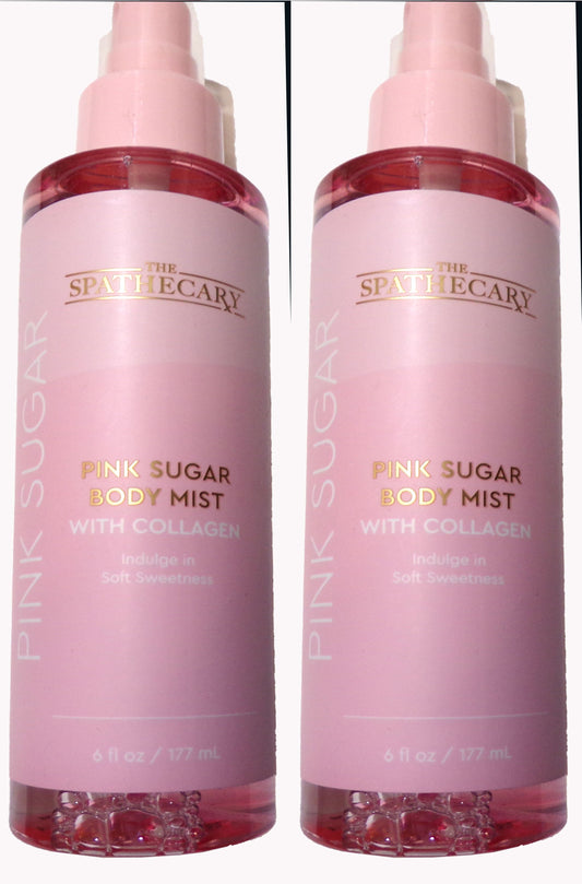 The Spathecary Pink Sugar Body Mist with Collagen 6 fl oz (Set of 2)