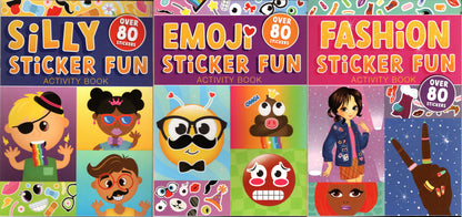 Silly & Fashion and ??? Sticker Fun - Sticker Included - Activity Book Set of 3