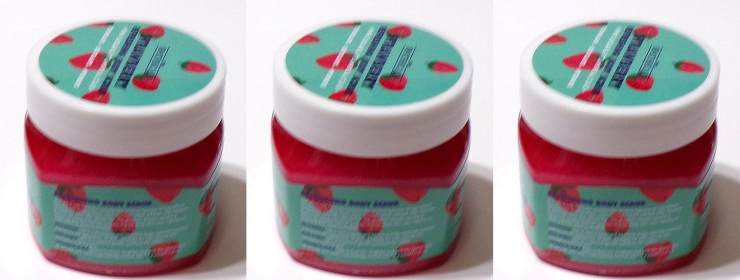 The Spathecary Strawberry Refreshing Body Scrub Pink Sugar & Vitamins (Set of 3)