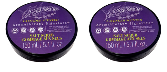 Lavender Scented - Aromatherapy Signature - Salt Scrub Gommage AUX Sels 5.1fl (Set of 2)