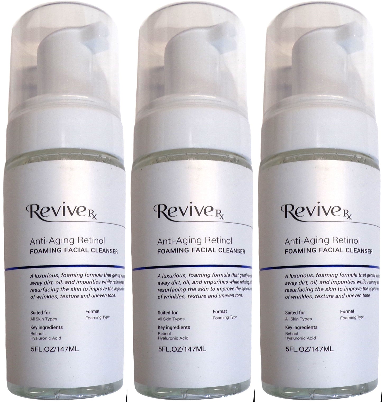 Revive Rx Anti-Aging Retinol Foaming Cleanser 5 fl oz (Set of 3)