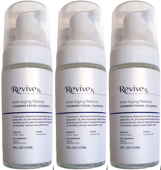 Revive Rx Anti-Aging Retinol Foaming Cleanser 5 fl oz (Set of 3)
