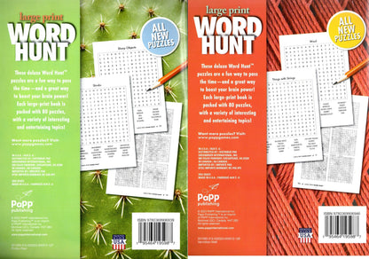 Large Print Word Hunt - All New Puzzles - (Pocket Size) - Vol.127-128