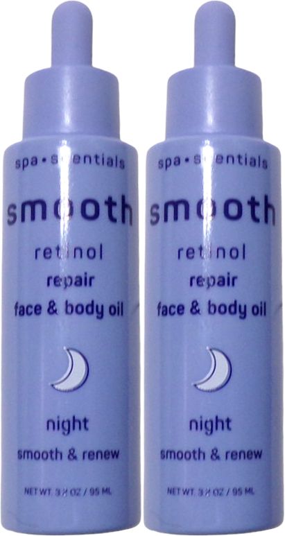 Spa Scentials Smooth Retinol Repair Face & Body Oil 3.4 OZ (Set of 2)