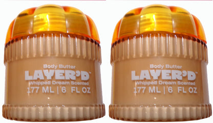LAYER'D Whipped Dream Scented Body Butter 2-Pack, 6fl Oz