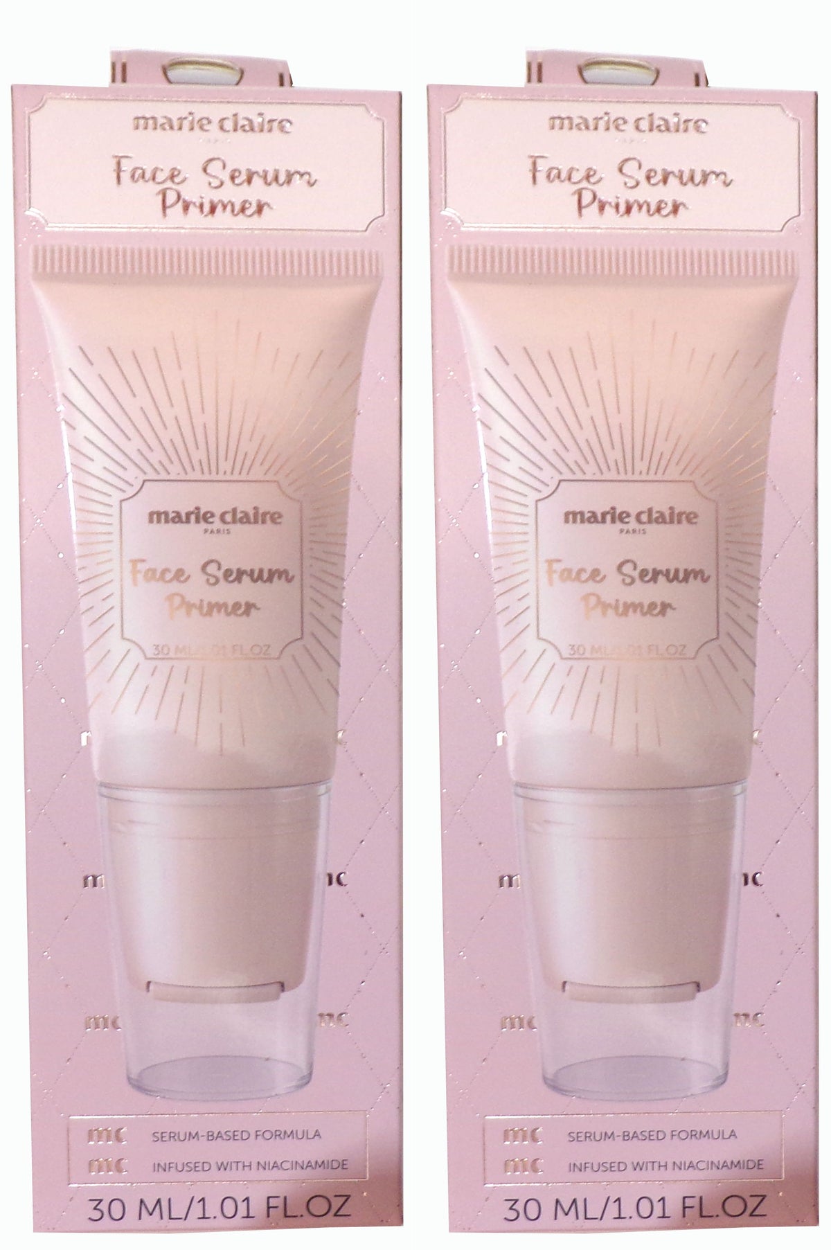 Marie Claire Paris Face Serum Primer Infused with Niacinamide 2-Pack, 2.02 fl
