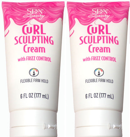 SPA Luxury Curl Sculpting Cream with Frizz Control 2-Pack, 12 fl. oz.