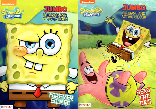 SpongeBob - Forever Square & Seas the Day - Jumbo Coloring & Activity Book (Set of 2 Books)